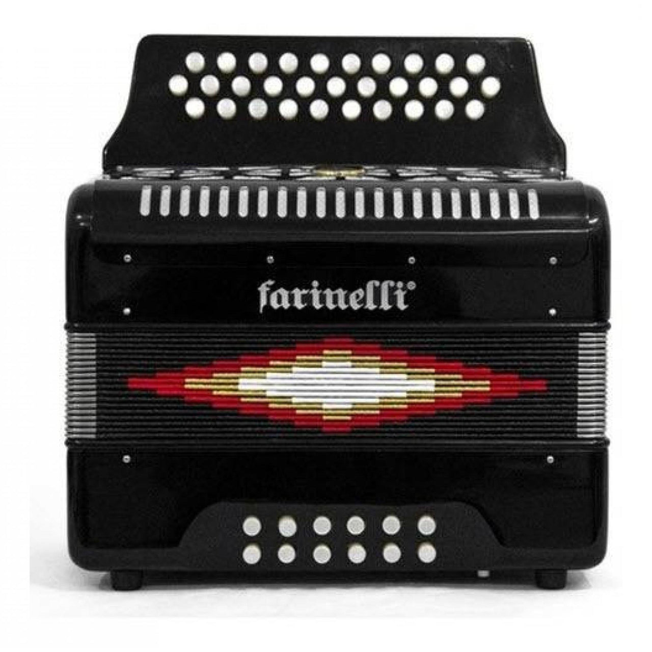 Acordeon Botones Farinelli Negro 3012 Sol, 3012n