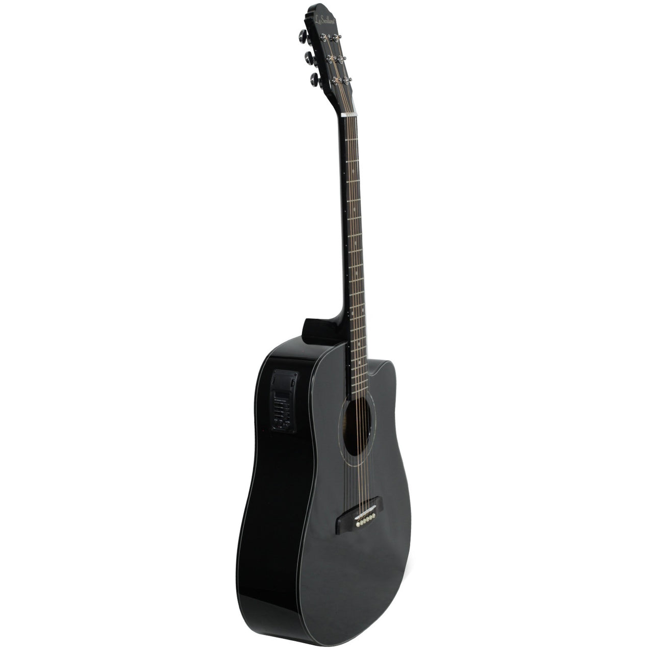 Guitarra Electroacustica La Sevillana Tx-200ceqblk Tipo Texana Negro