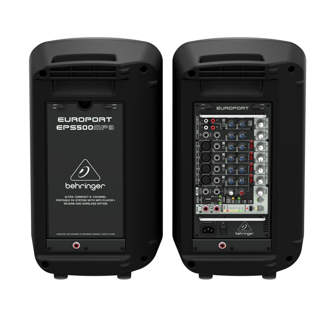 Sistema de Audio Behringer Eps500mp3 Portátil con Mezcladora