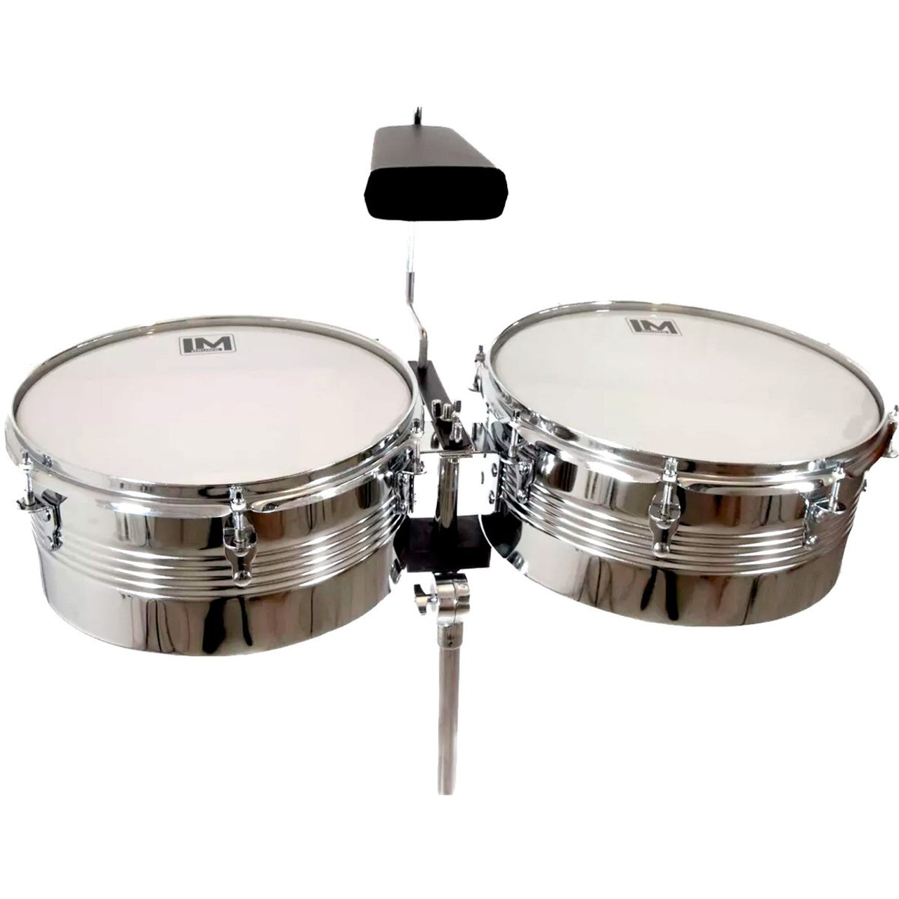 Timbales Lm Drums Tm2-2 Con Atril Y Cencerro 14 Y 15 Pulgadas