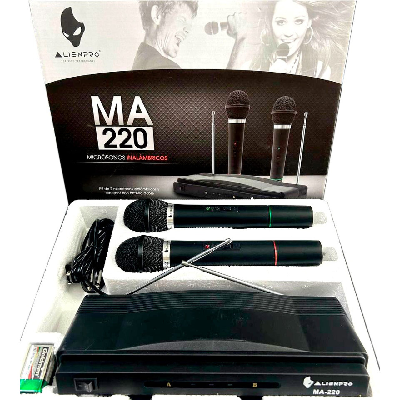Microfono Inalambrico AlienMa-220 Doble De Mano