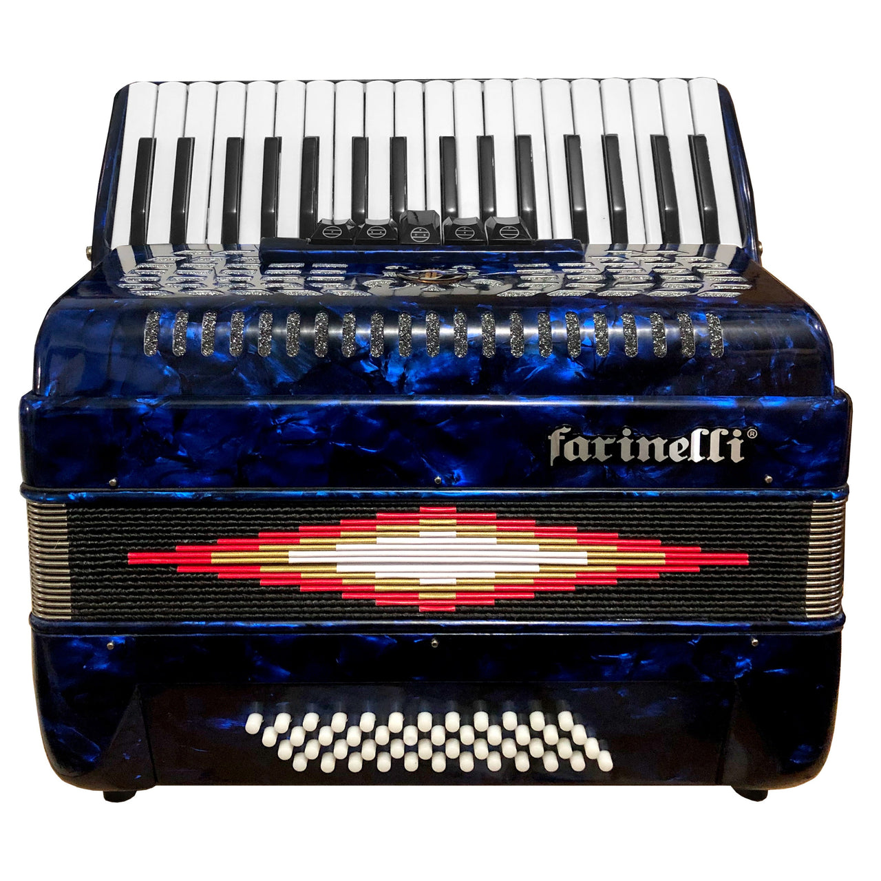 Acordeon Farinelli 34 Teclas 48 Bajos 5 Reg. Azul, 1307a