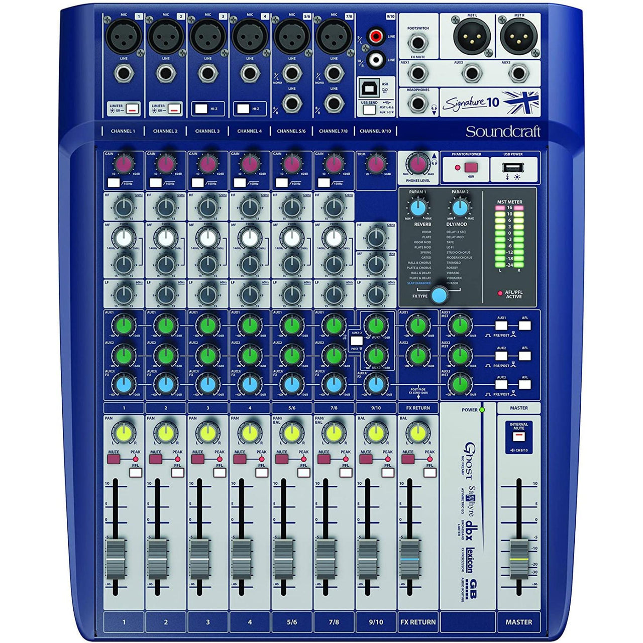 Mezcladora Soundcraft 10 Canales C/efectos Lexicon, Signature 10
