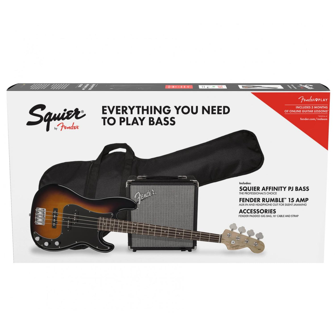 Paquete Bajo Electrico Fender Pk Bass Bsb  0371982032