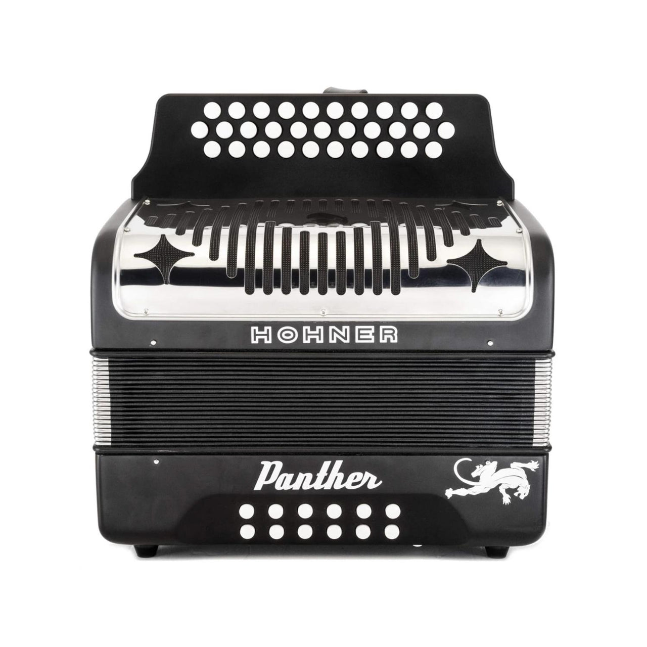 Acordeon Hohner De Botones Panther Ii Fa-si-mib  Negro, A4840s