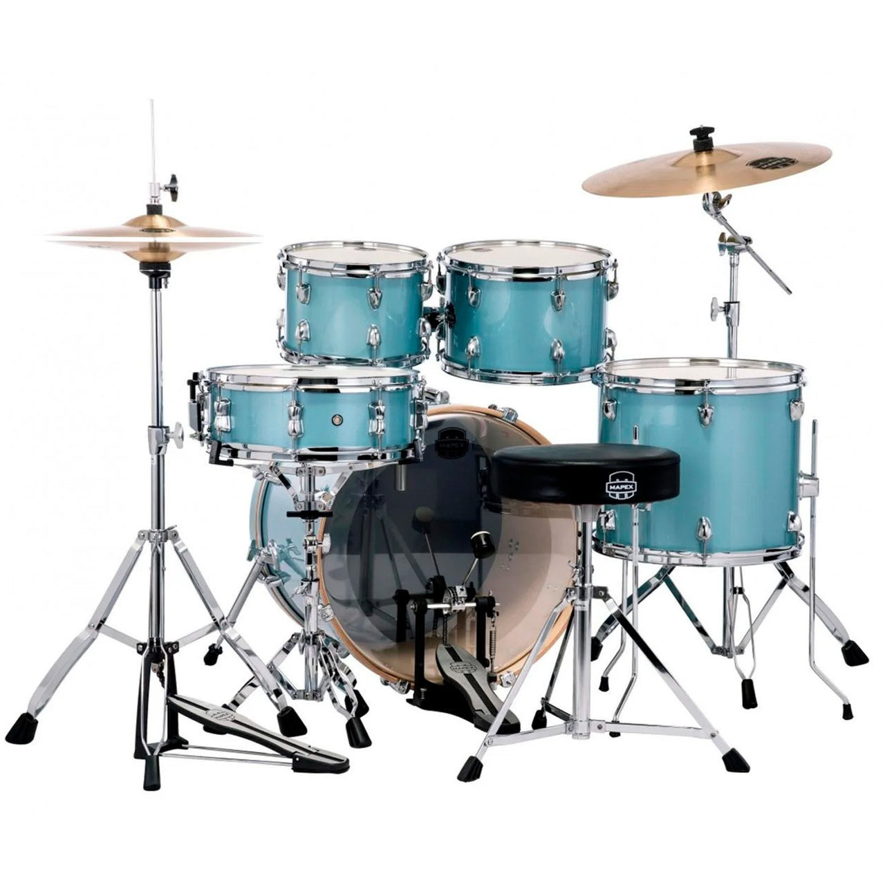 Bateria Mapex Venus Ve5294ftc-vj 5 Piezas Aqua Blue Sparkle