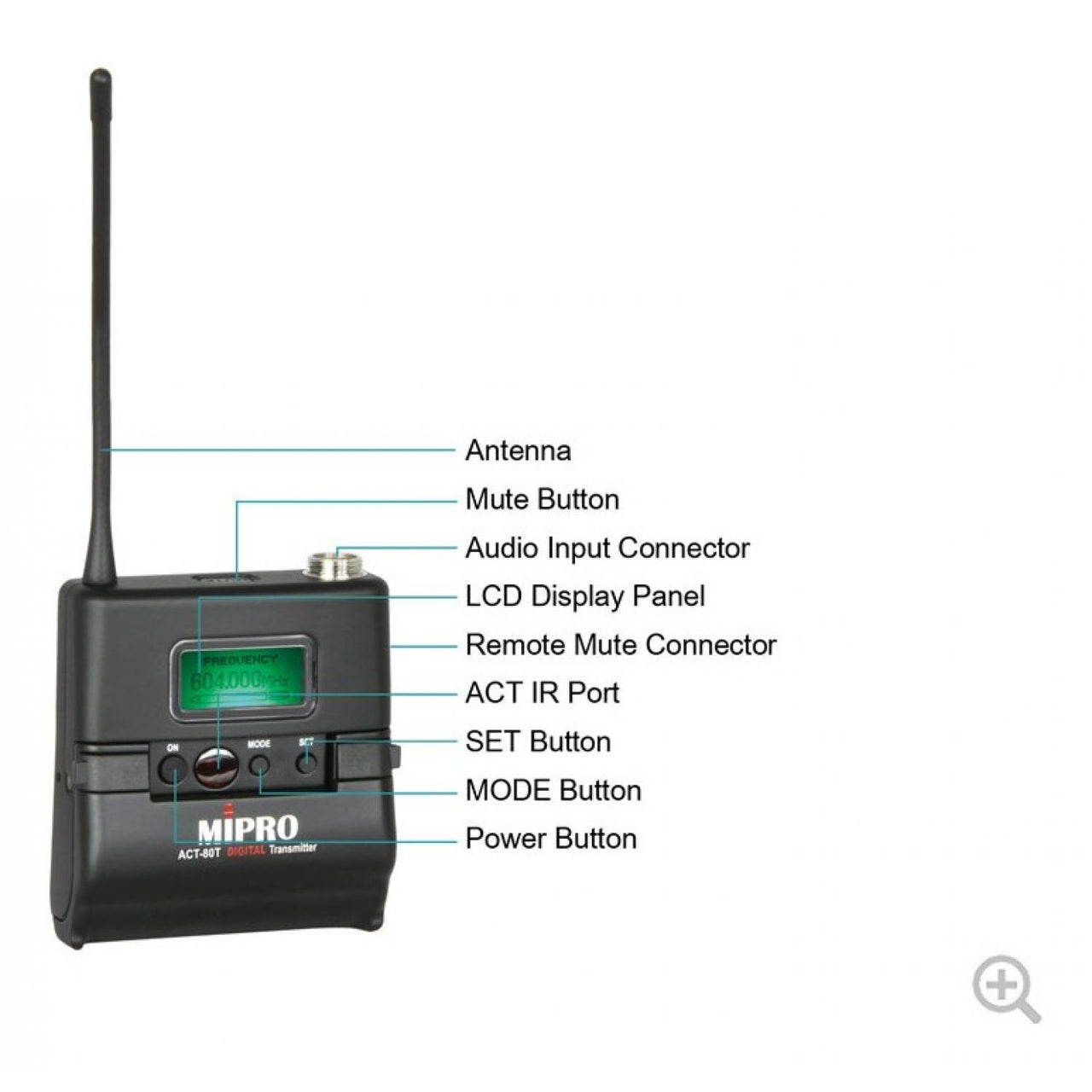 Mipro Act-80t Bodypack Miniatura