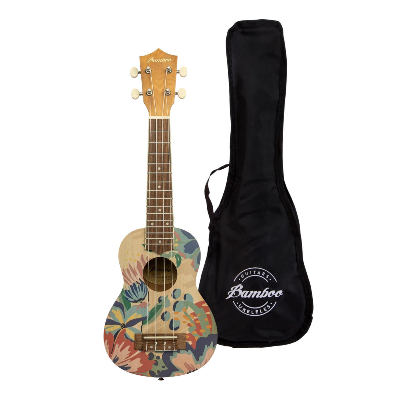 Ukulele Soprano Bamboo Caramelle C/funda, U-21-caramelle