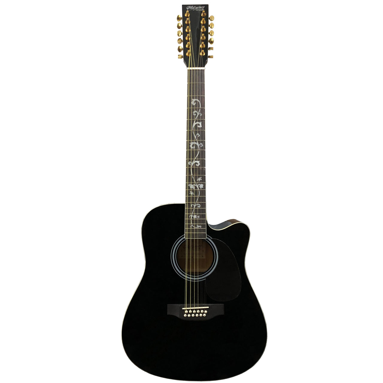 Guitarra Electroacustica Mc Cartney Bfg4117c/12eq5-bk 12 Cuerdas Negra