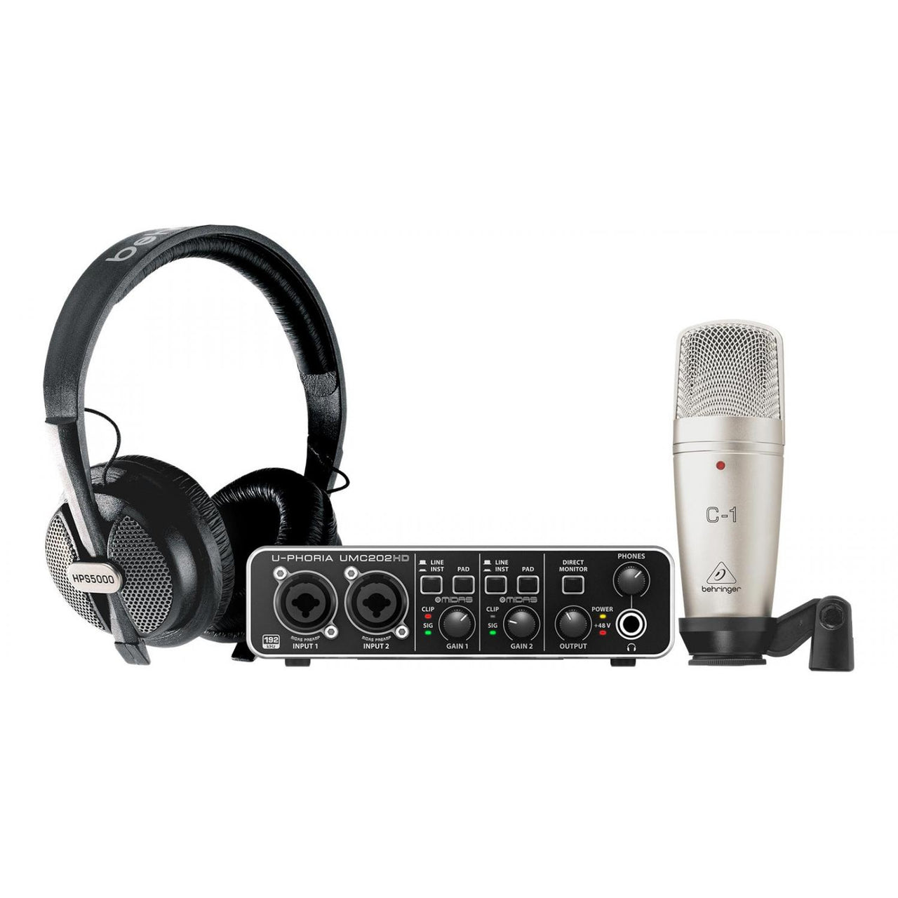 Interface Audio Behringer Um202hd Sistema Grabación Studio Pro