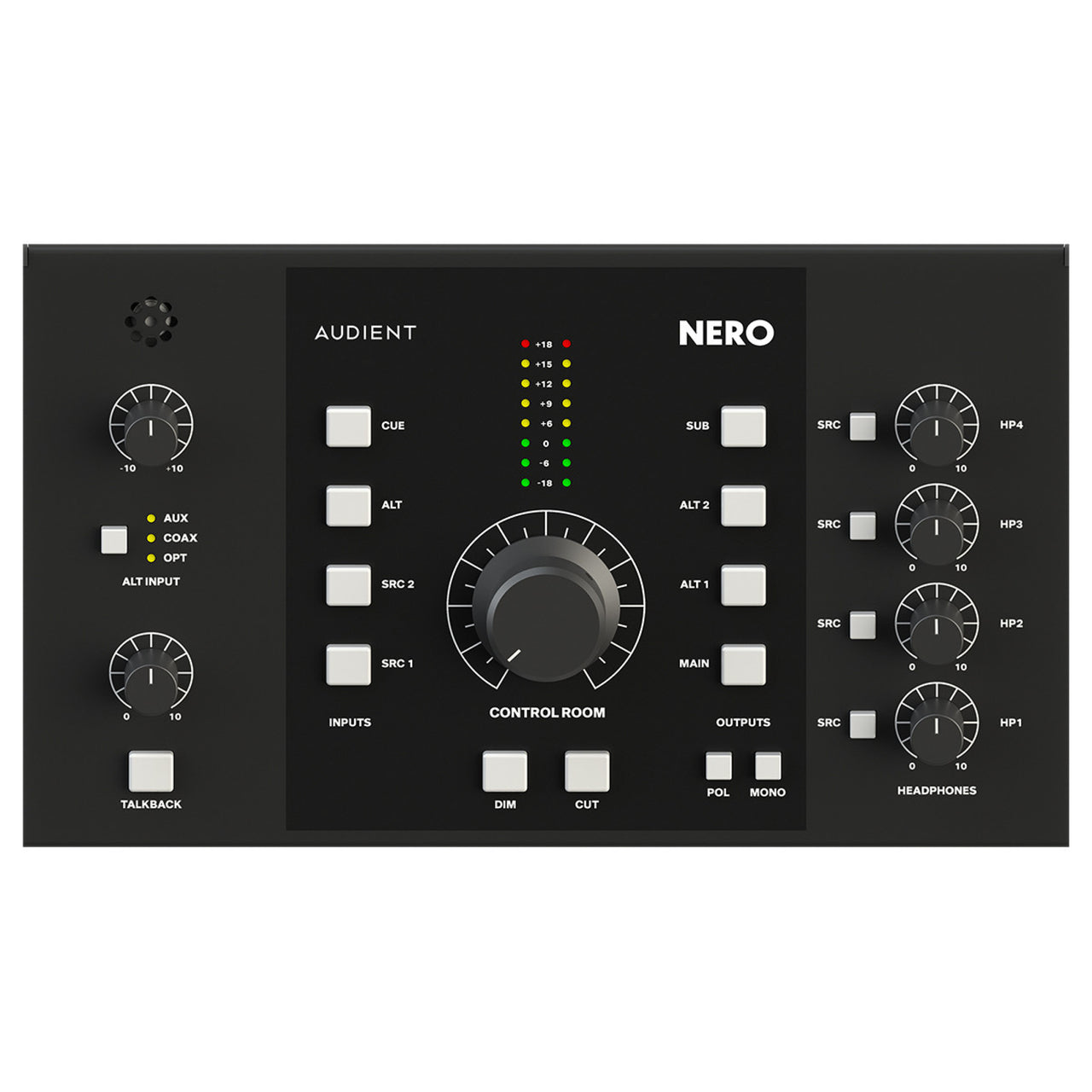 Controlador Audient Nero Precision Matched Attenuation