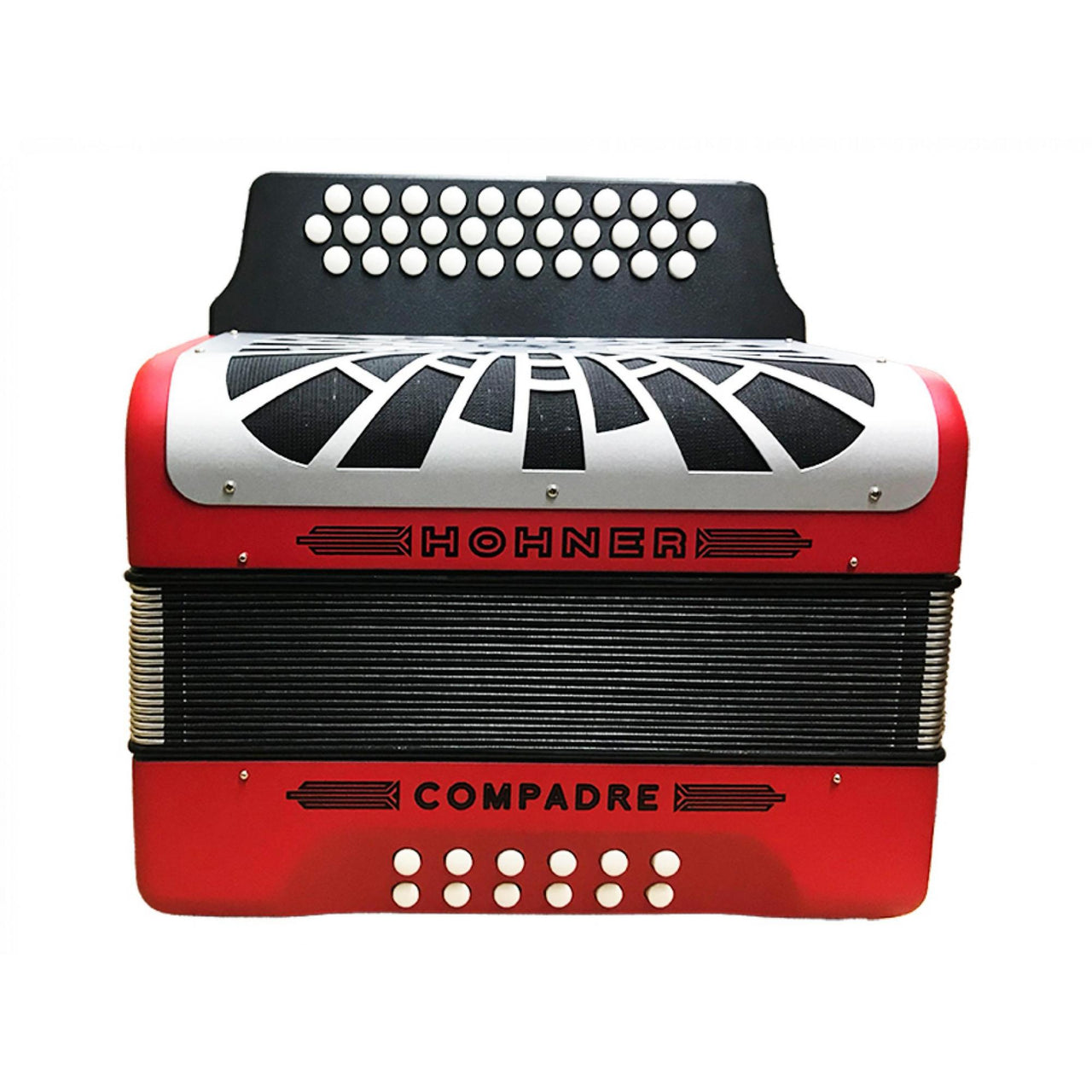 Acordeon Hohner Botones "Compadre" Sol-Do-Fa, Rojo C/Funda, A4824s Mina