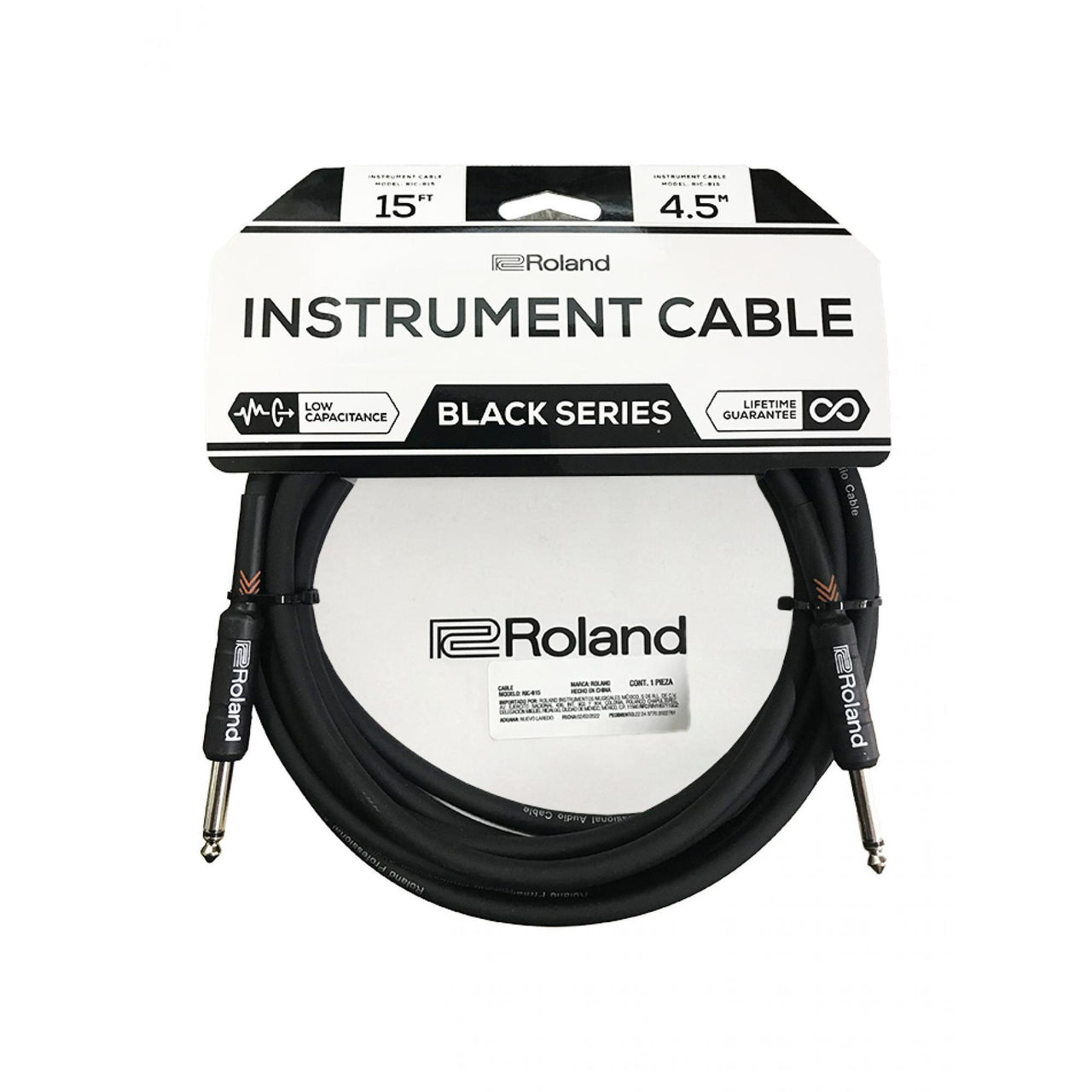 Cable Roland Ric-b15 Para Instrumento Plug A Plug 4.5 Metros