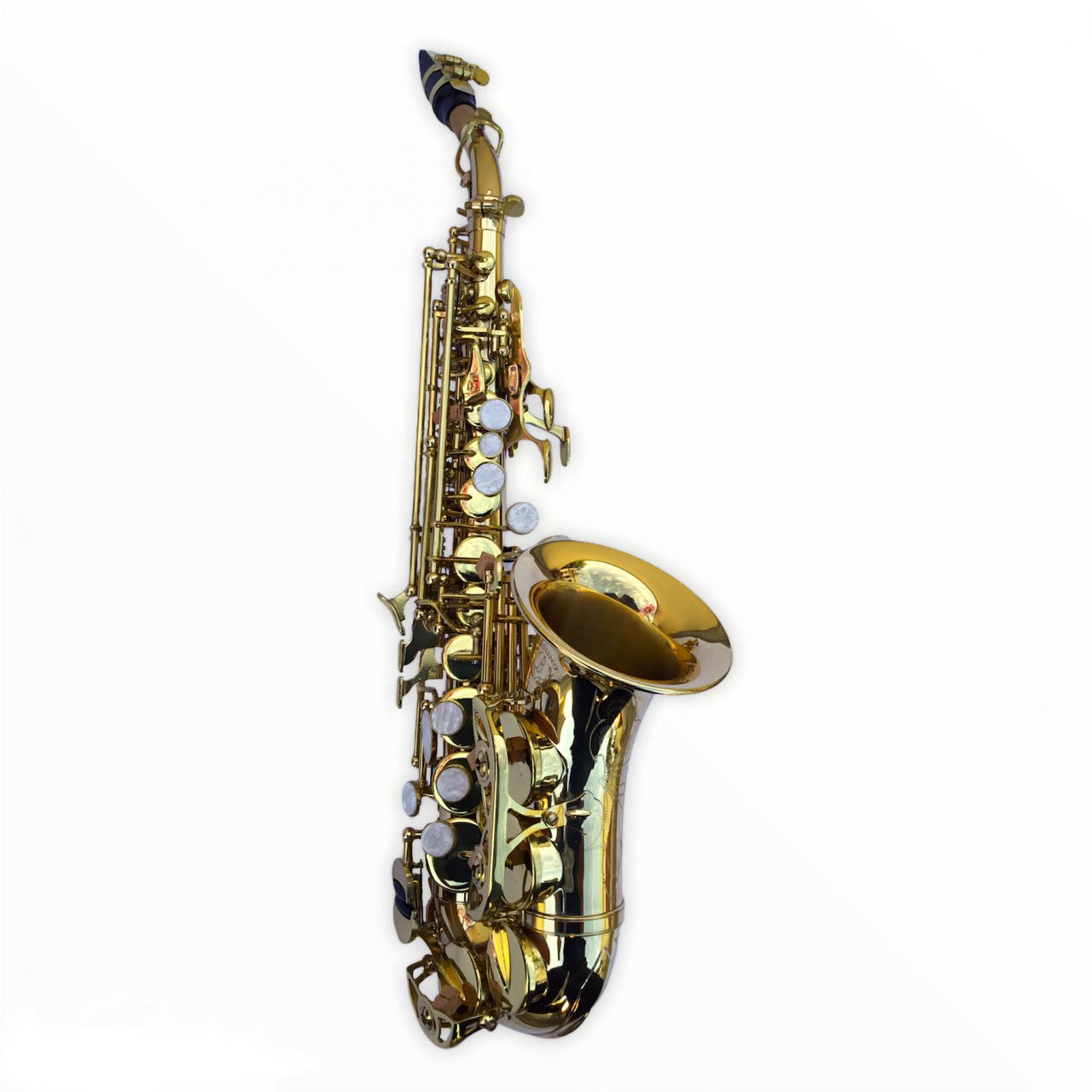 Saxofón Blessing 6434l Soprano Sib Laqueado Curvo Con Estuche