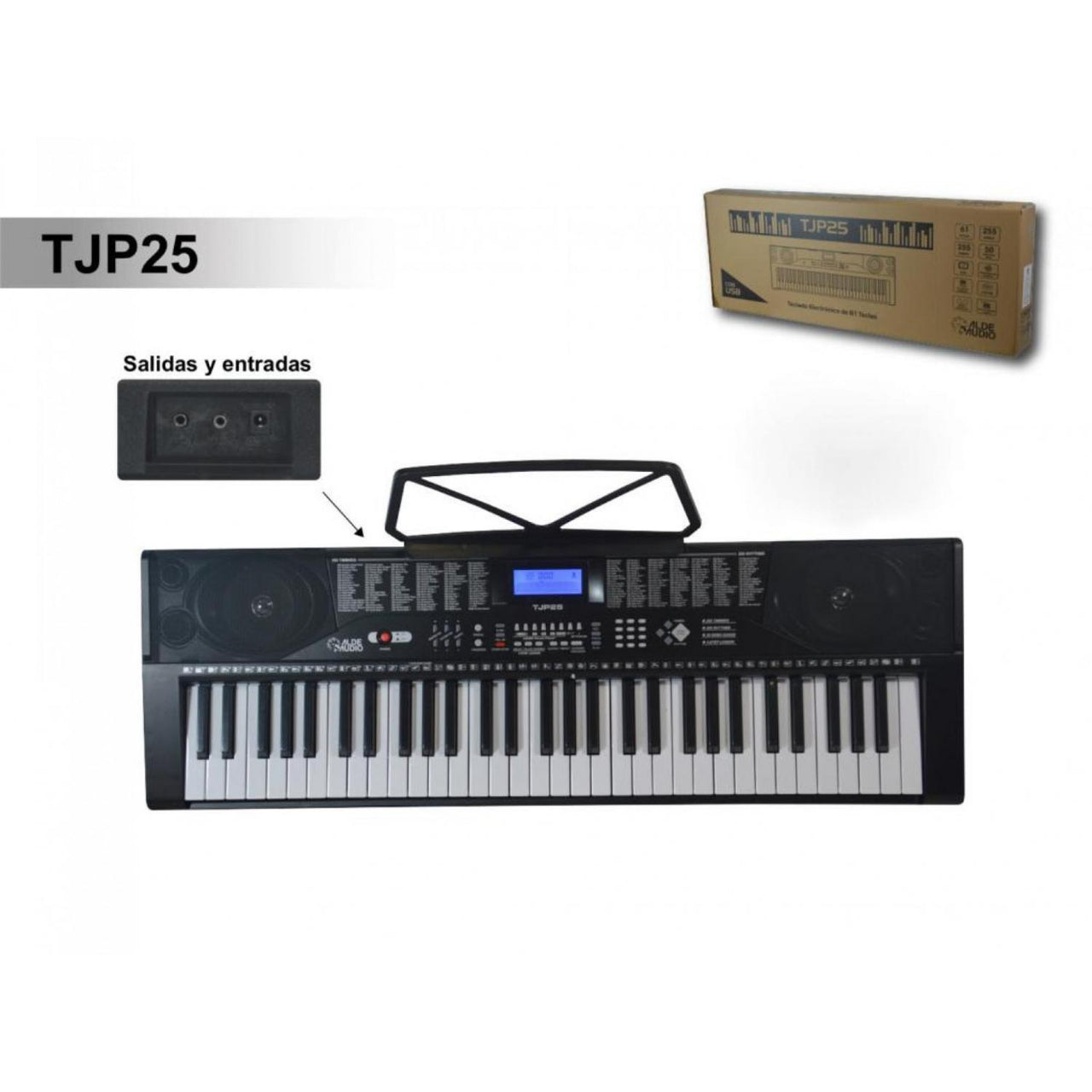 Teclado Alde Audio Tjp25 61 Teclas 255 Timbres Ritmos