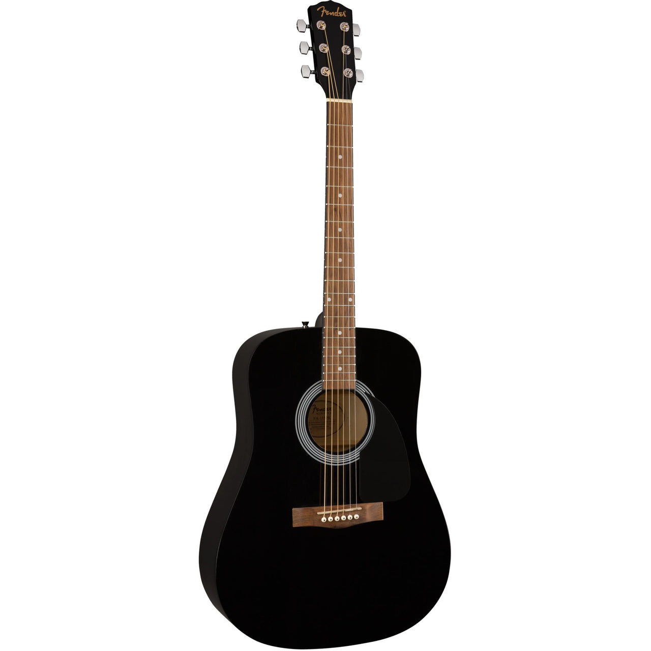 Paquete Fender Fa-115 Black Guitarra Acustica Dreadnought 0971210506