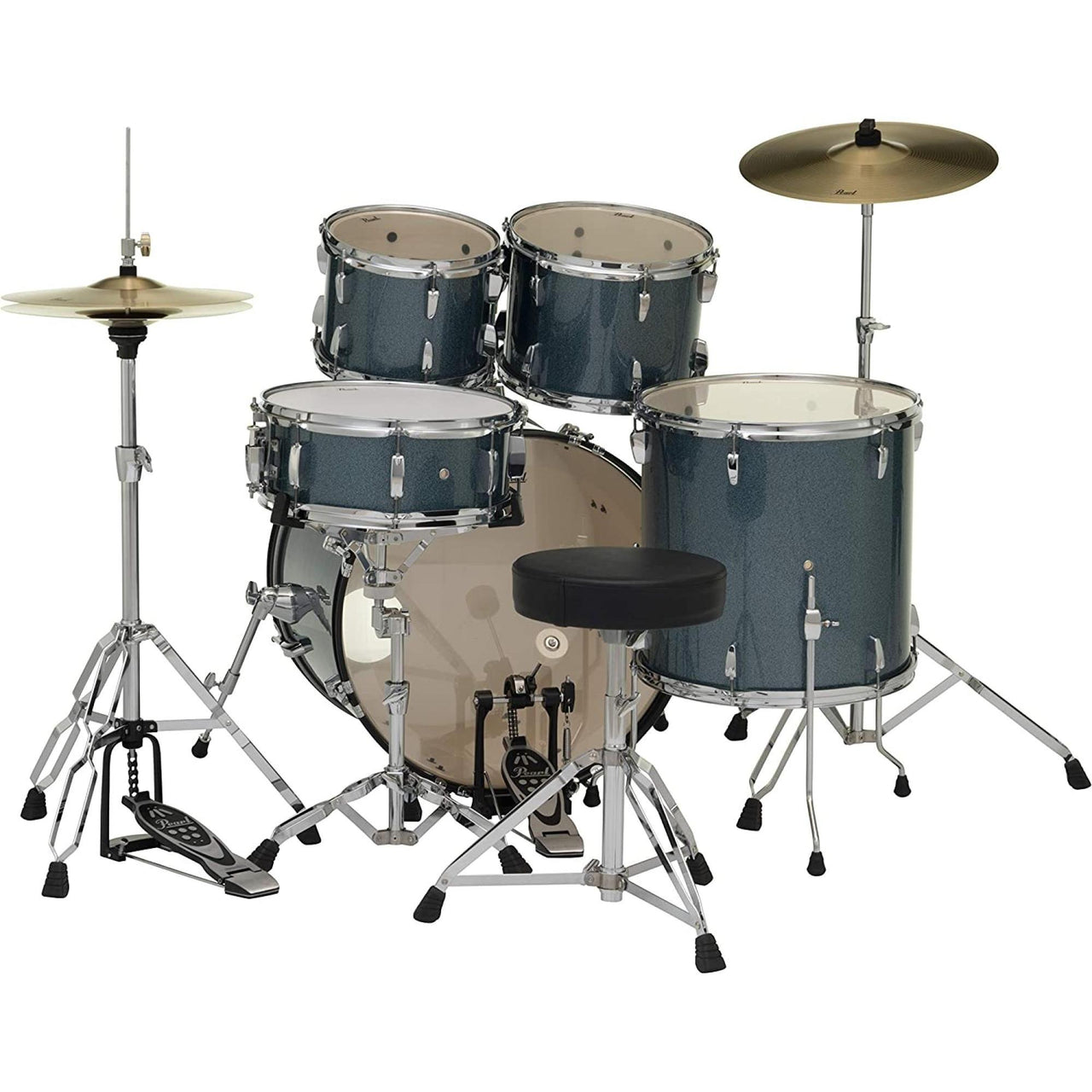 Bateria Pearl Roadshow 5 Pzas C/banco Y Plat. Aqua Blue, Rs525sc-c-703