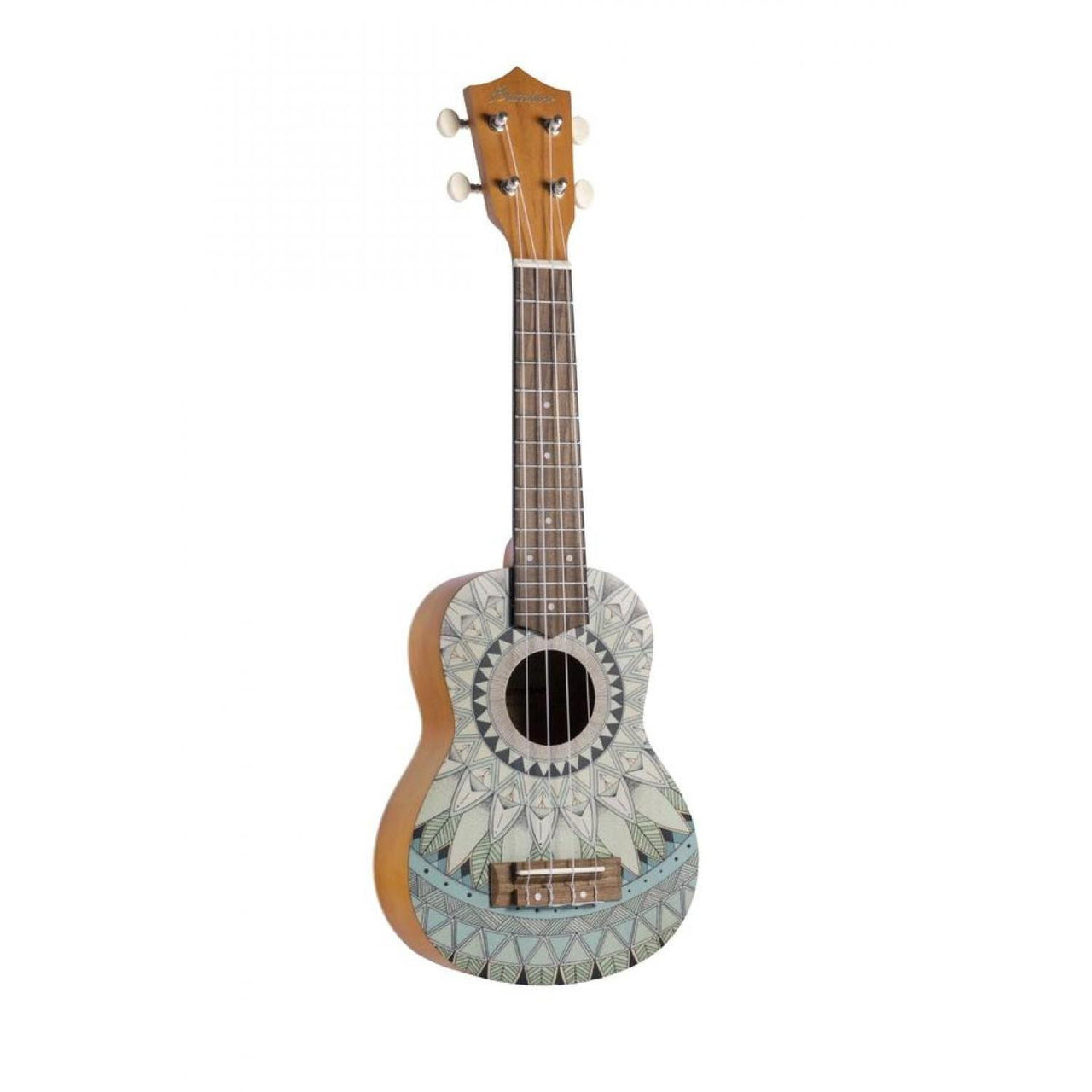 Ukulele Soprano Ukelele Bamboo Bu-21 Jade Con Funda