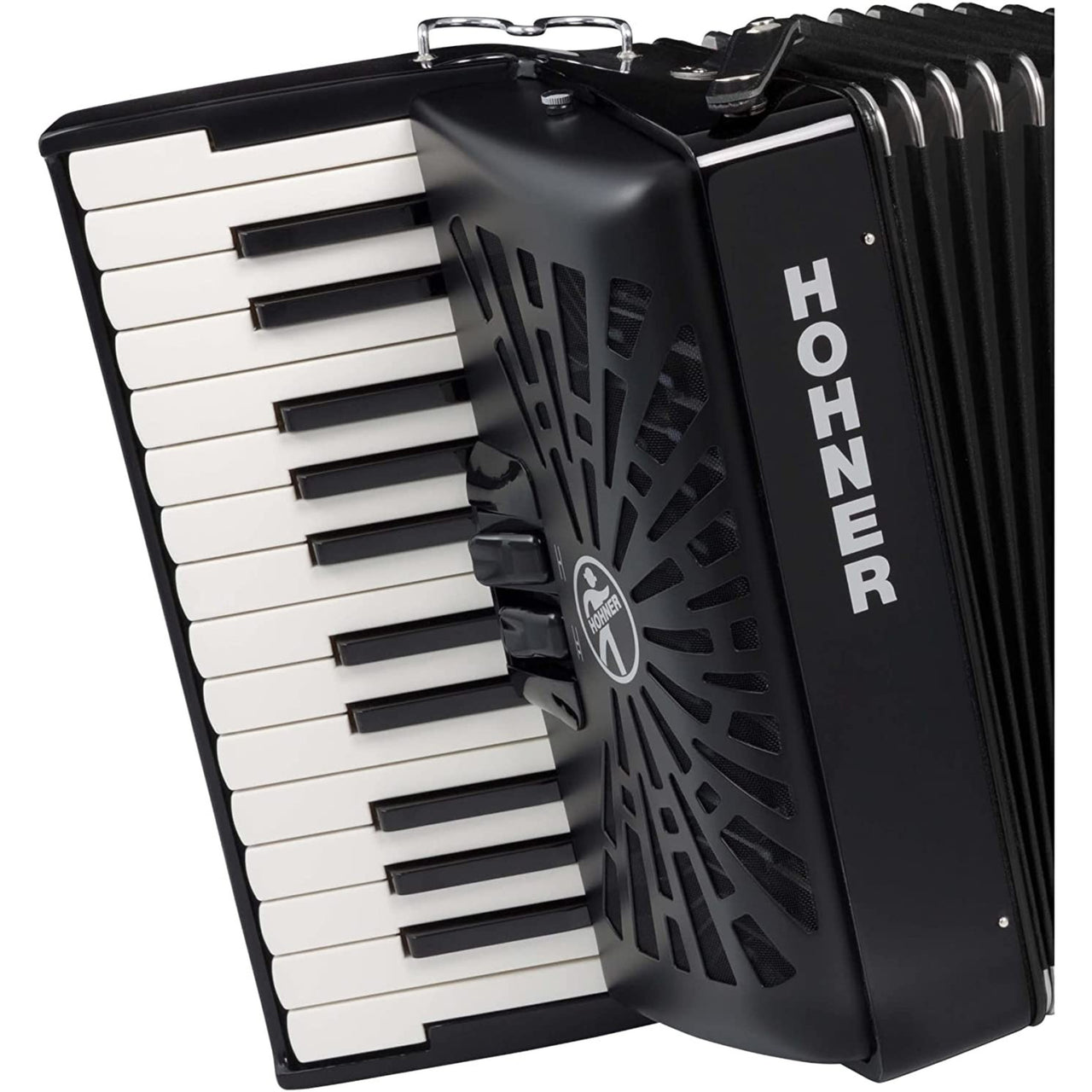 Acordeon Hohner Bravo Ii 26 Teclas 48 Bajos Negro C/funda, A16522