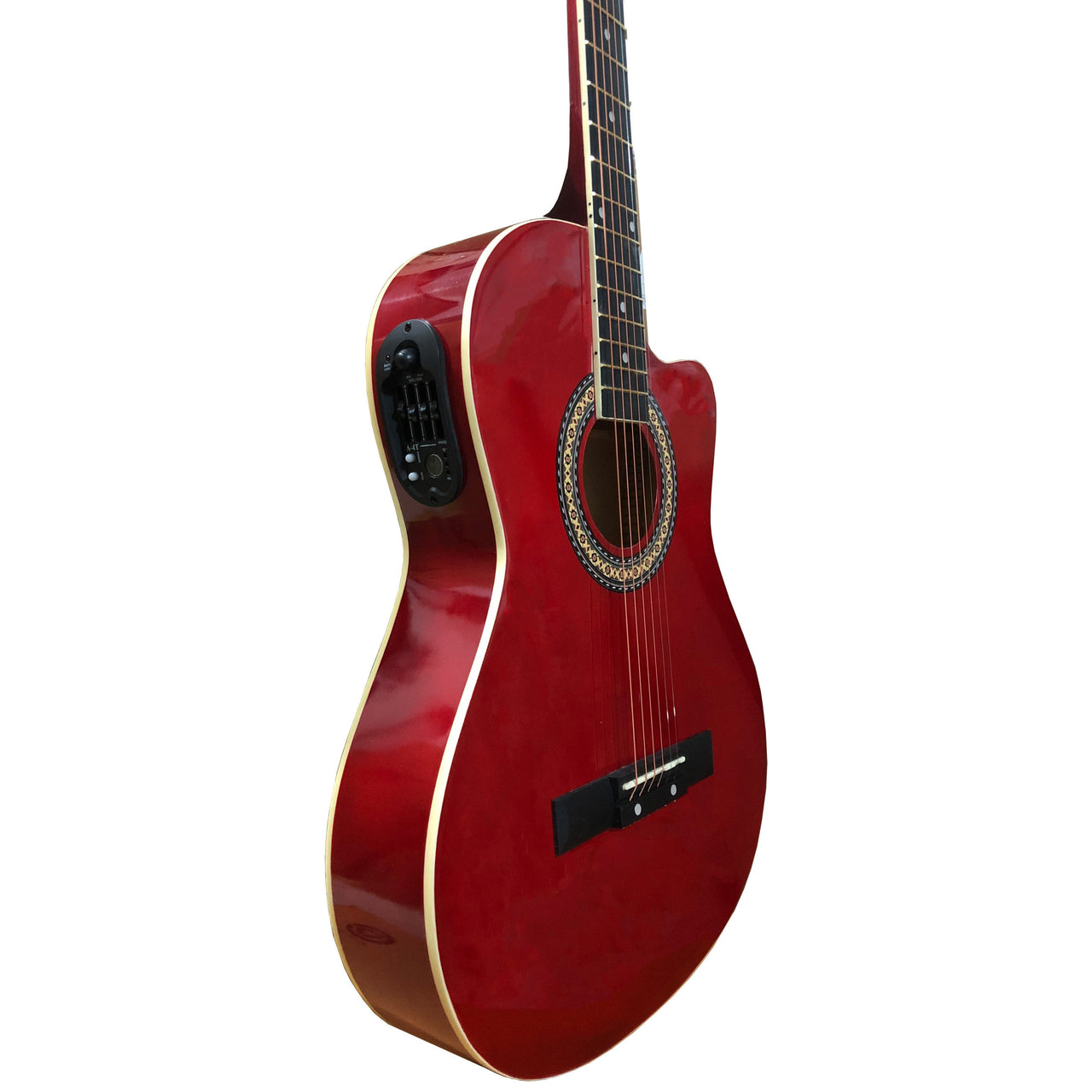 Guitarra Electroacustica Mc Cartney Cg-851-eq-rd Cuerdas De Acero Rojo