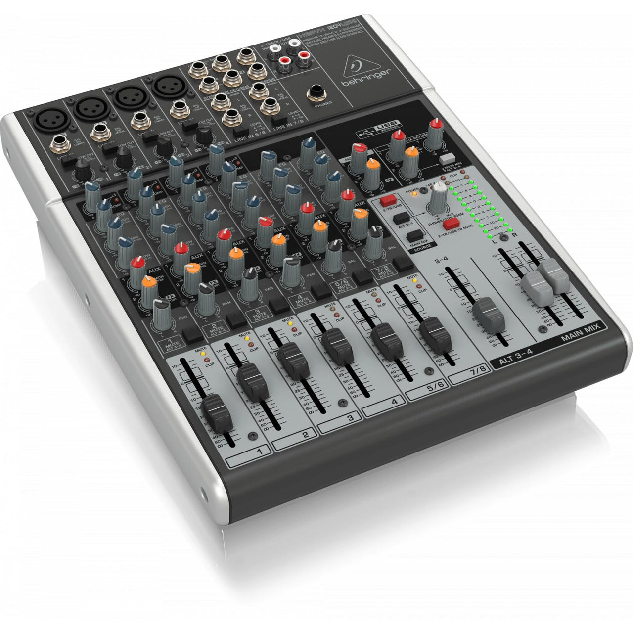 Mezcladora Behringer 12 Canales 4 Xlr 2 Aux, Xenyx1204usb