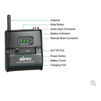 Thumbnail for Mipro, Act-24tc, Bodypack Recargable 2.4 Ghz