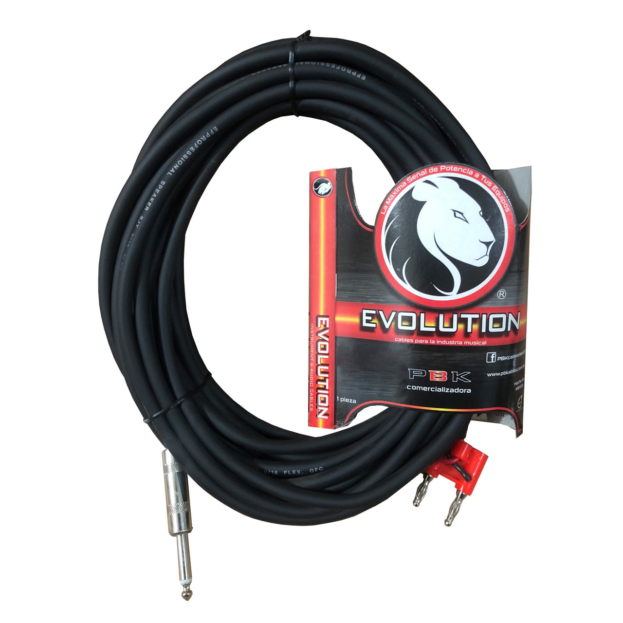Cable Evolution Plug A Banana 10 Mts. Cal. 18, E18pb-10