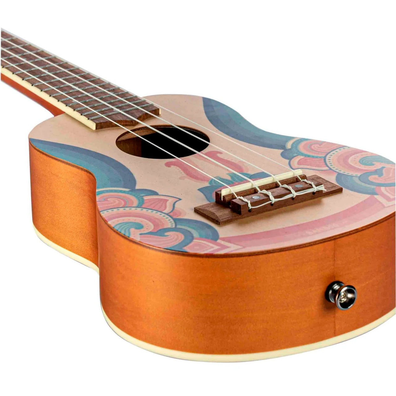 Ukulele Soprano Bamboo Diseo Retro C/funda, U-21-retro