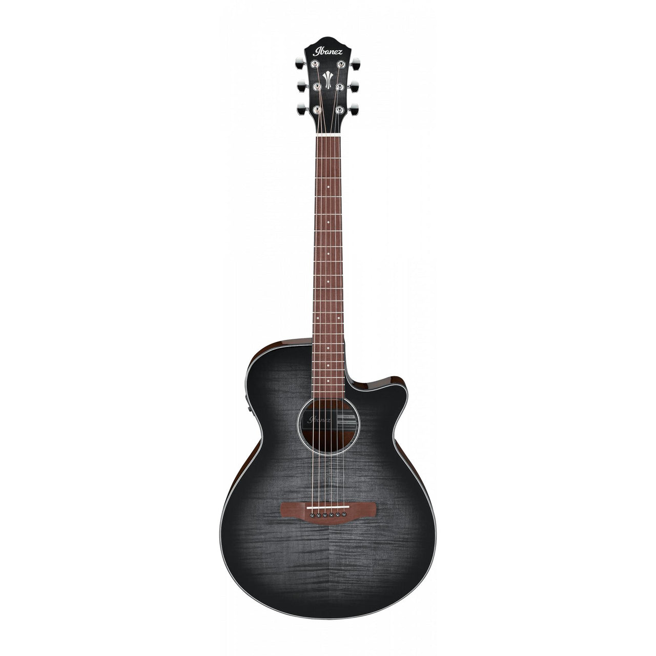 Guitarra Ibanez Electroacustica Aeg70 Tch Negro Transparente Sombreado