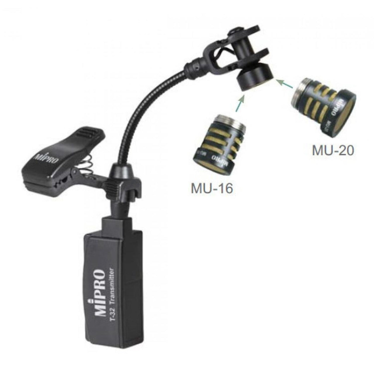 Mipro, St-32 Set, Paq. De Mic. Inal. Para Inst. De Viento