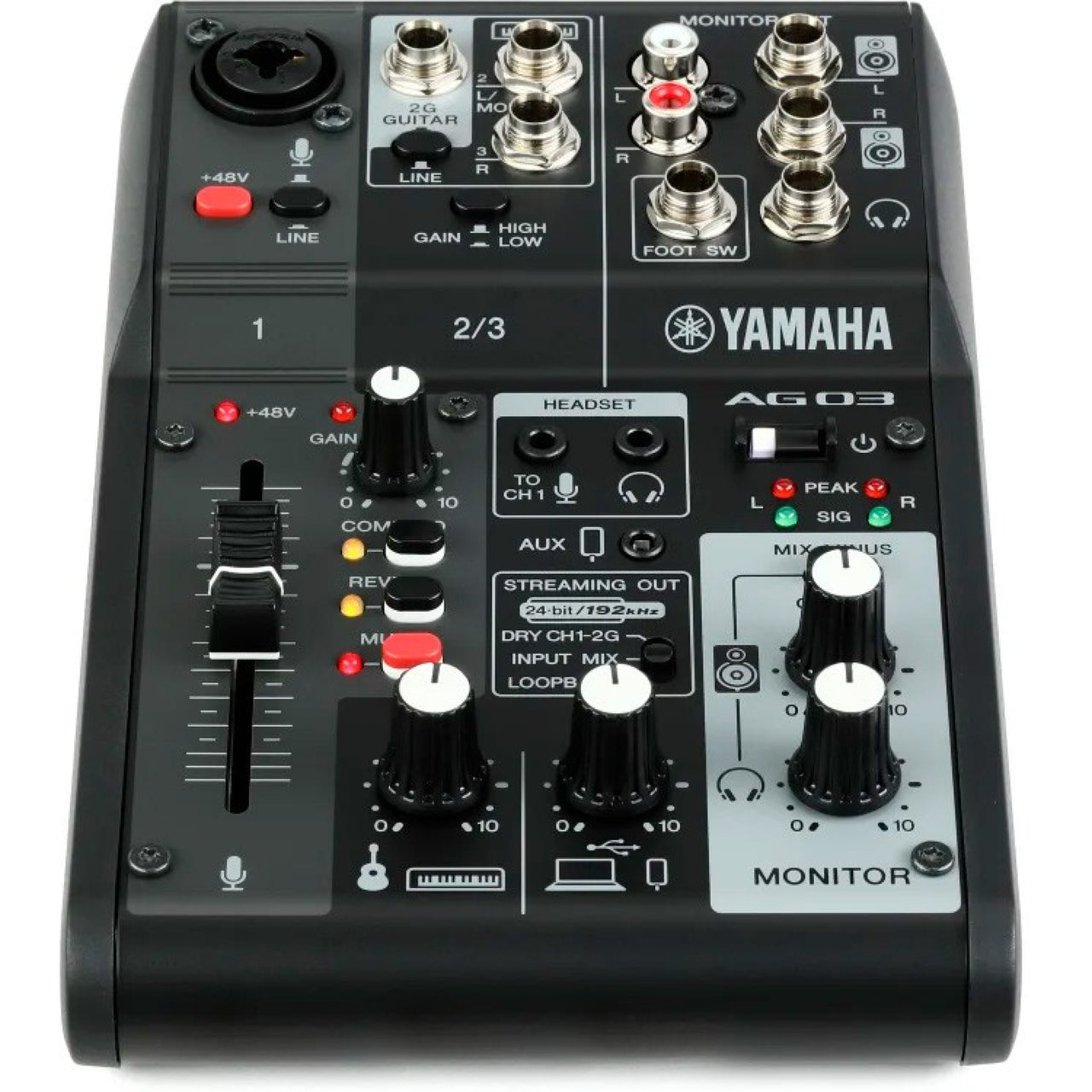 Mezcladora Yamaha Ag03mk2b 3 Canales Para Streaming
