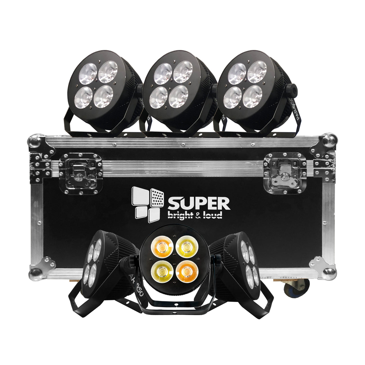 Par Led Superbright 200w 6 En 1 Blanco Frio/calido, Par4x50
