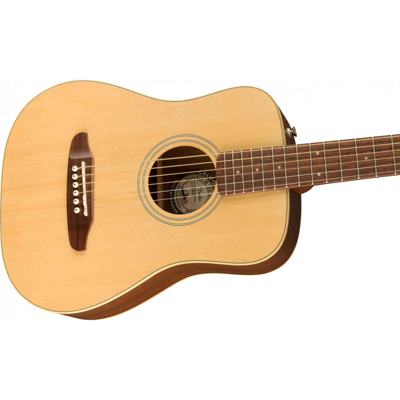 Guitarra Acustica Fender Redondo Mini C/funda Nat, 0970710121