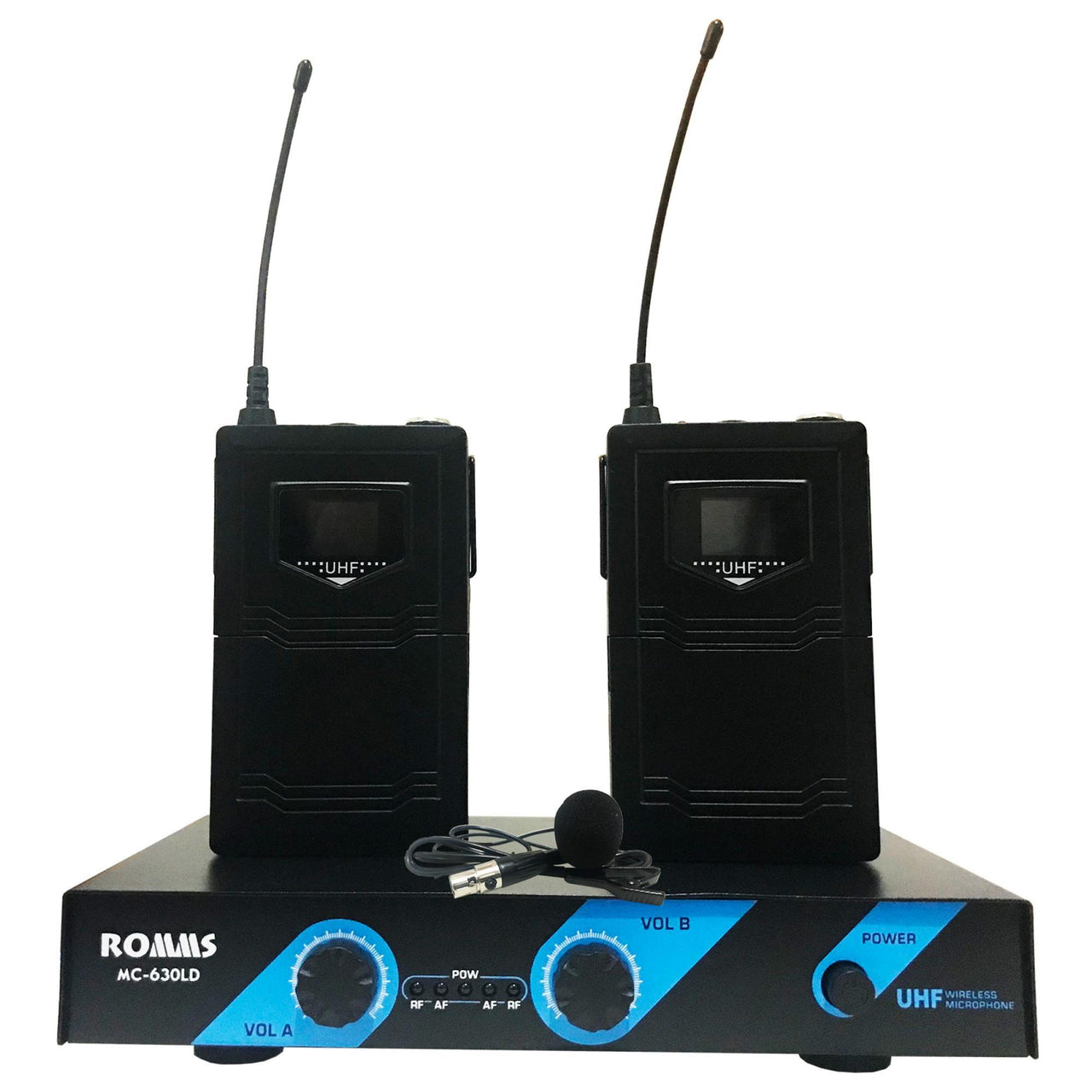 Microfono Romms Mc-630ld Inalambrico Uhf Lavalier+diadema