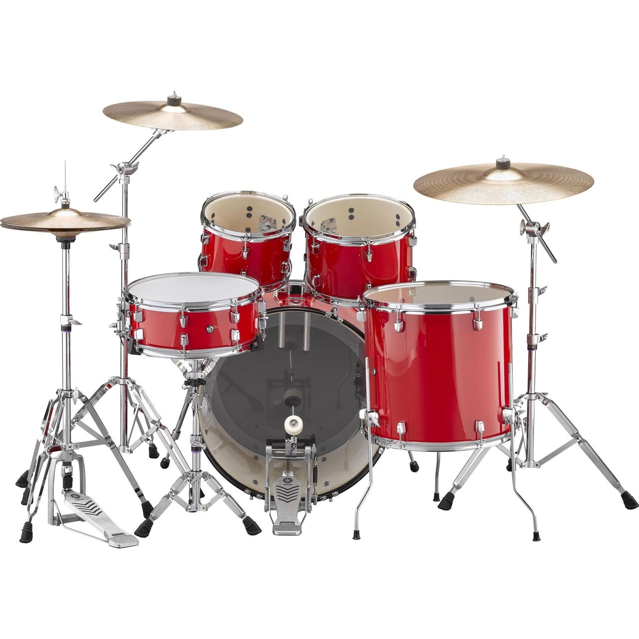 Bateria Acustica Yamaha Rydeen Rdp2f5rduset Hot Red Con 3 Platillos 3 Stands