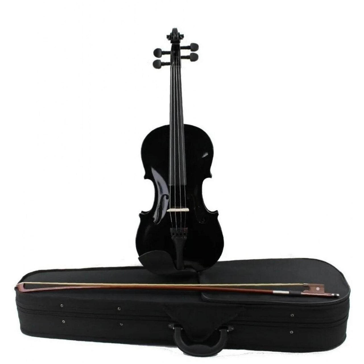 Violin Amadeus Cellini Estudiante 4/4 Laminado Negro, Amvl001bk