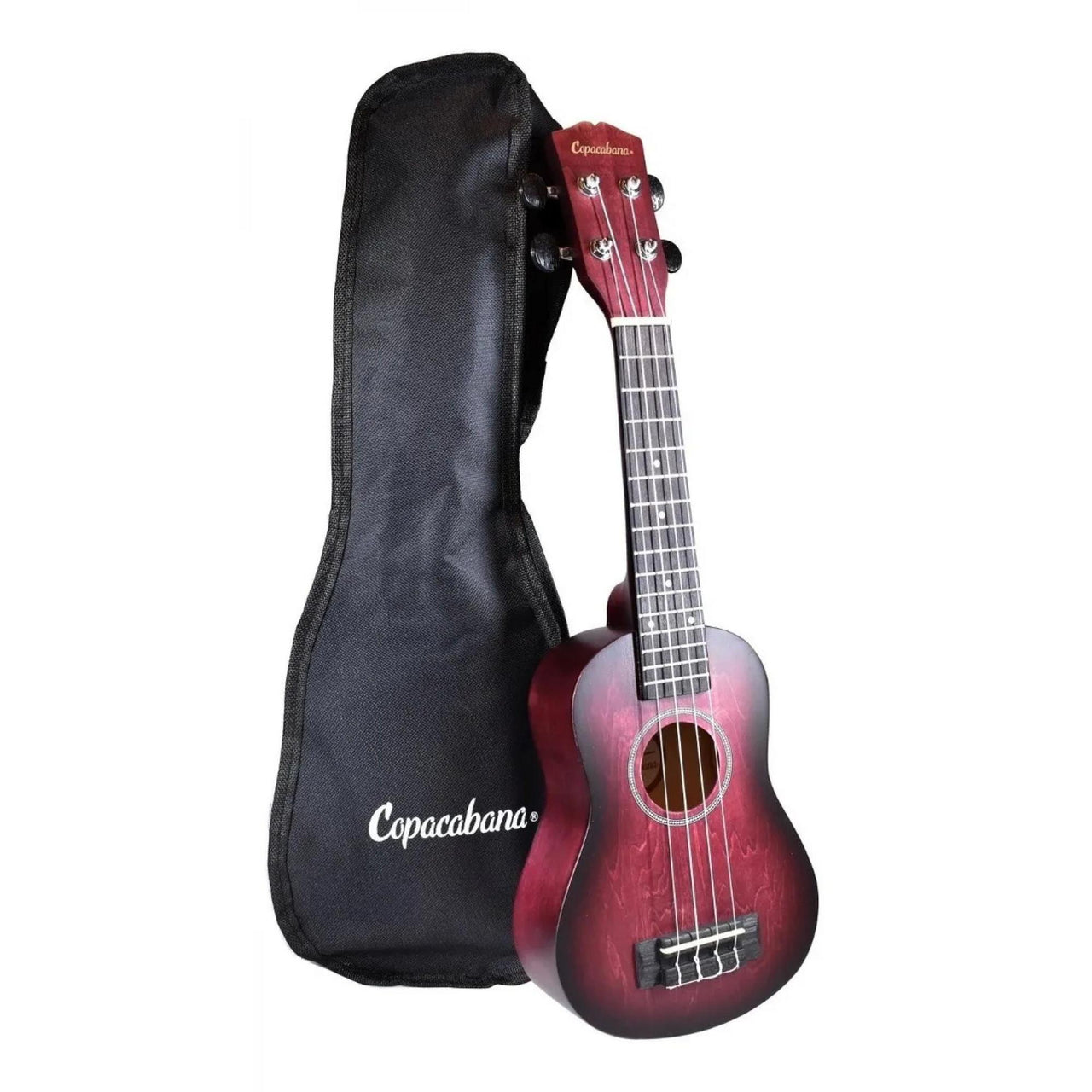 Ukulele Soprano Copacabana Rojo Sombreado C/funda, Cpuk057