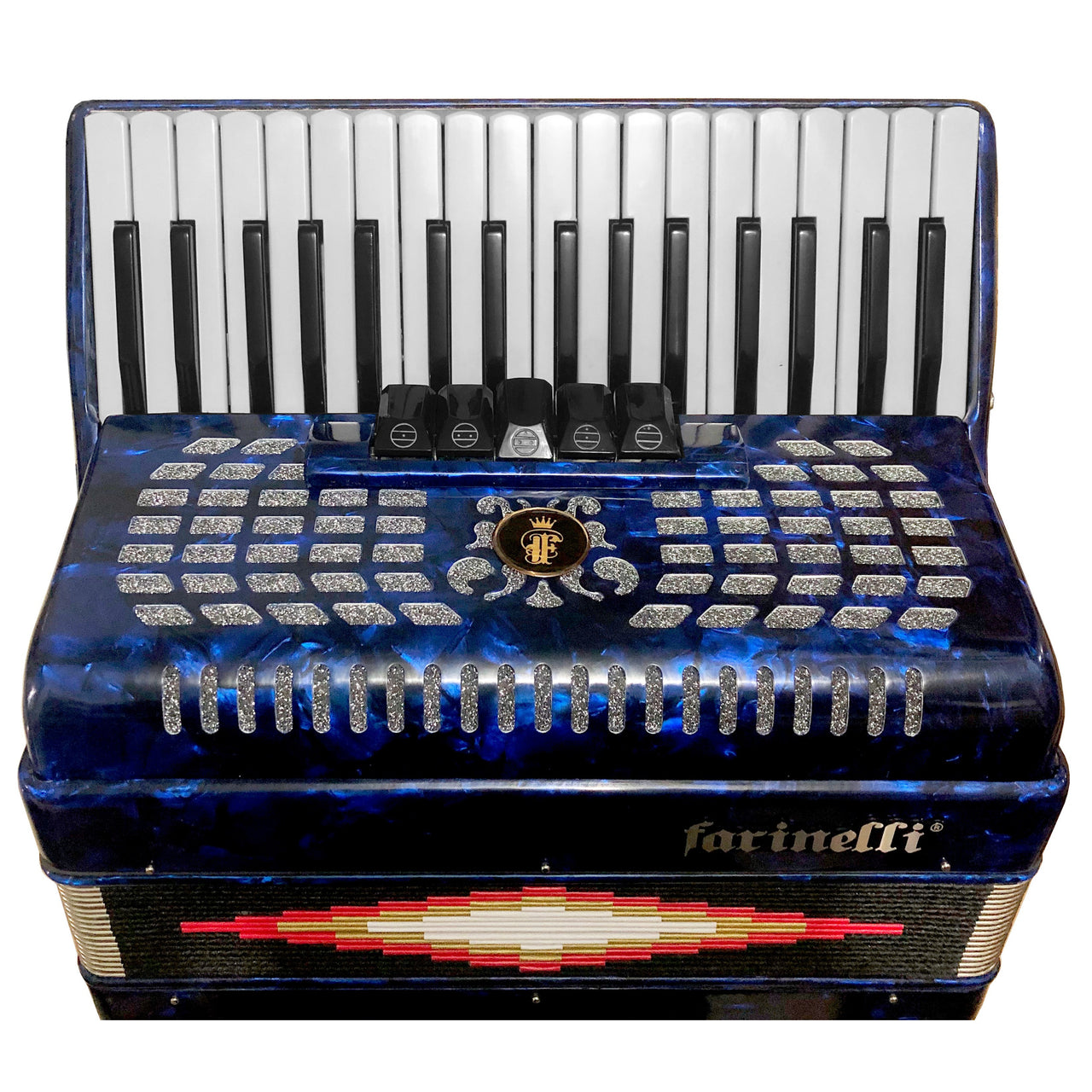 Acordeon Farinelli 34 Teclas 48 Bajos 5 Reg. Azul, 1307a