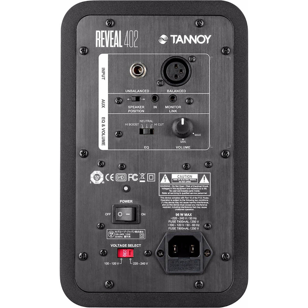 Bafle Tannoy Monitor Reveal 402 estudio potencia 50W a 25W